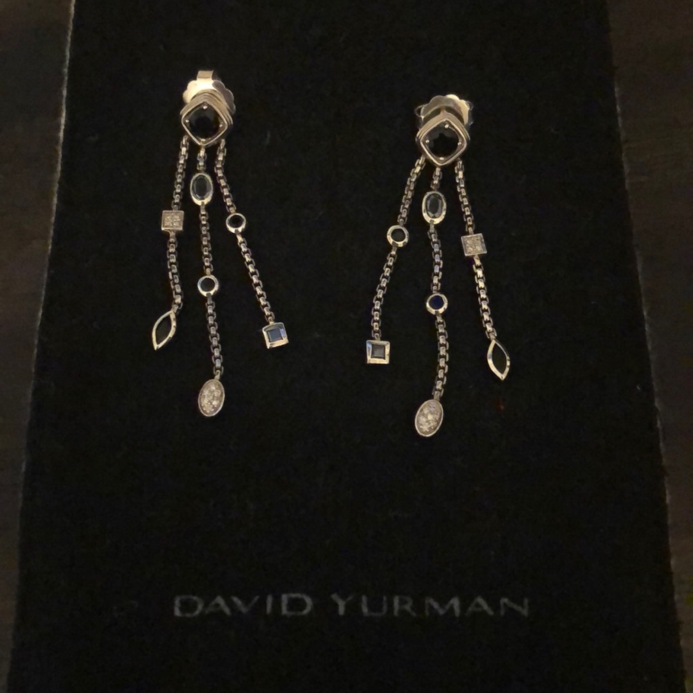 David Yurman Black Onyx Confetti Drop Earrings